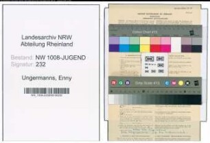 Entnazifizierung Enny Ungermanns , geb. 02.11.1921 ()