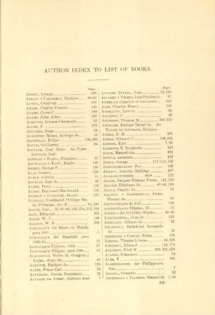Author index to list of books