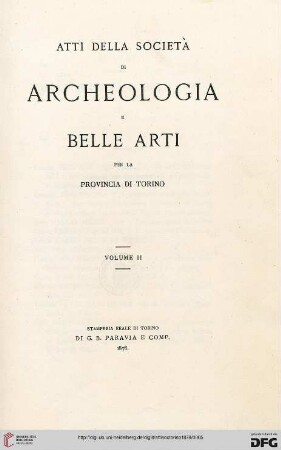 2: Atti della Società di Archeologia e Belle Arti per la Provincia di Torino