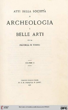 2: Atti della Società di Archeologia e Belle Arti per la Provincia di Torino
