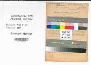 Entnazifizierung Heinrich Biermann , geb. 22.09.1909 (Polizist)