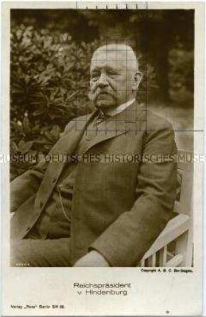 Paul von Hindenburg als Reichspräsident