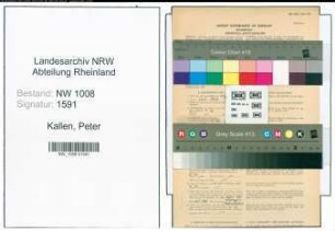 Entnazifizierung Peter Kallen , geb. 15.03.1904 (Kaufmann)