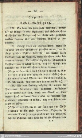 Cap. 11. Küsten-Befestigung
