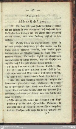 Cap. 11. Küsten-Befestigung