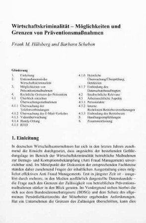 97-114, Wirtschaftskriminalität - Möglichkeiten und Grenzen von Präventionsmaßnahmen