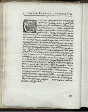 Joachimi Camerarii Symbolorum Et Emblematum Centuria I. [Symbola et Emblemata 1 - 100]