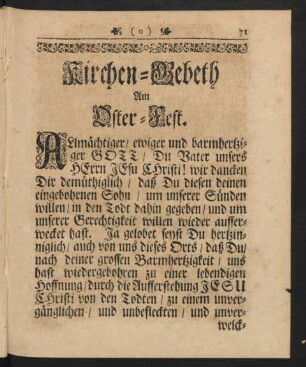 Kirchen-Gebeth Am Oster-Fest