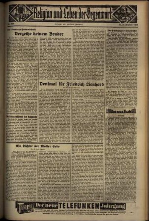 Dritte Ausgabe vom Samstag, den 24. Oktober 1936.