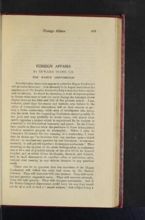 Foreign Affairs