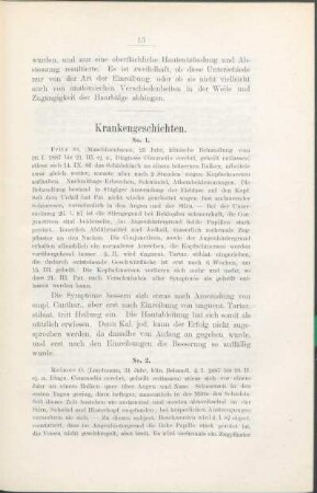 Krankengeschichten.