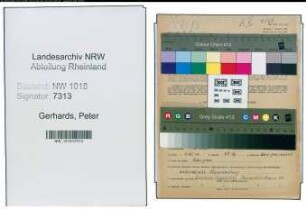 Entnazifizierung Peter Gerhards , geb. 07.11.1903 (Behoerdendienst)