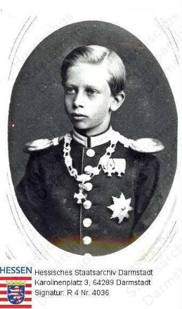 Heinrich Prinz v. Preußen (1862-1929) / Porträt in Uniform, Brustbild in Medaillon