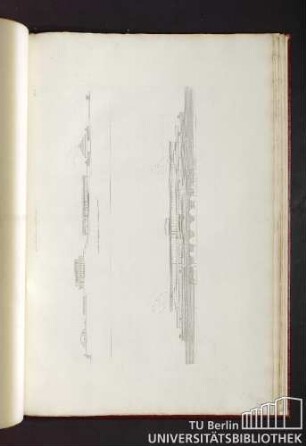 Pl. 5. Coupe et élévation de L'arsenal de Mr Reverchon.