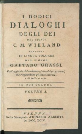Vol. 1: I Dodici Dialoghi Degli Dei