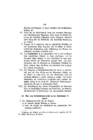 Über den Geschichtsunterricht in der Volksschule