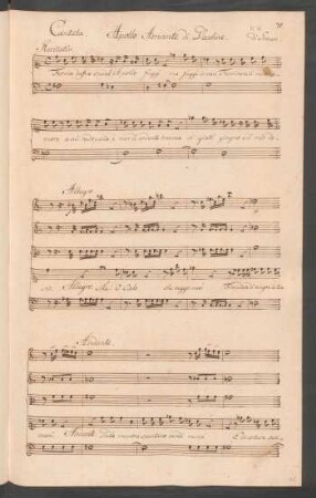 Apollo amante di Dafne; S, strings; GraunWV C:III:67