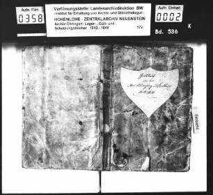 Gültbuch über das Amt Schrozberg und Lindlein.