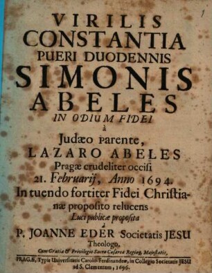 Virilis constantia pueri Simonis Abelis
