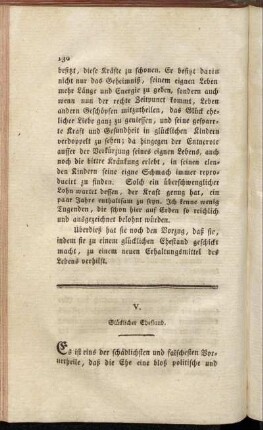V. Glücklicher Ehestand.