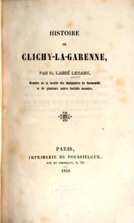 Histoire de Clichy-La-Garenne