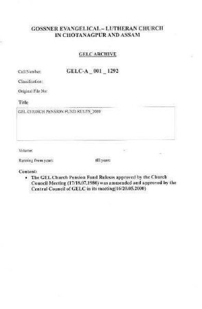 GEL CHURCH PENSION FUND RULES_2000