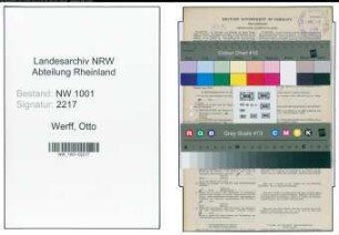 Entnazifizierung Otto Werff, geb. 23.10.1908 (Bergmann)