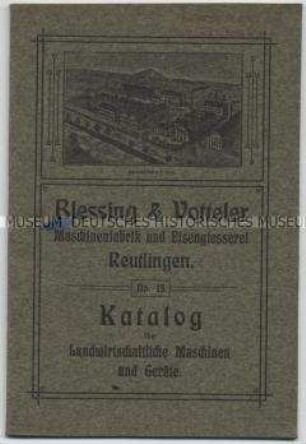 Katalog über landwirtschaftliche Maschinen und Geräte.