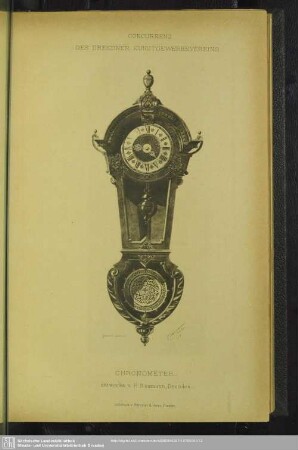 Concurrenz des Dresdner Kunstgewerbevereins. Chronometer