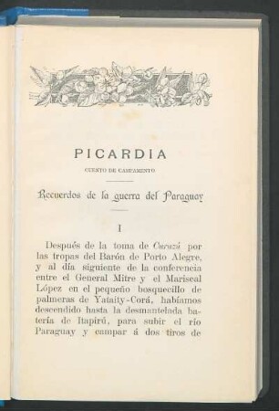 Picardía - Cuento de campamento : Recuerdos de la guerra del Paraguay