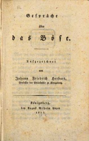 Gespräche über das Böse