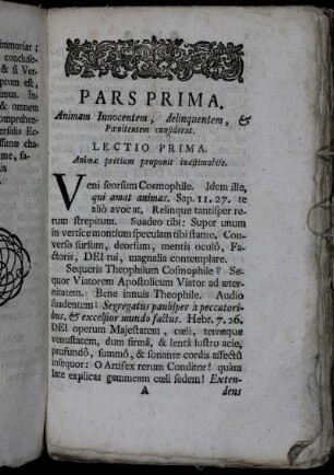 Lectio Prima. - Lectio V.