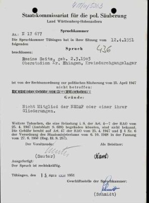 Seitz, Rosine
