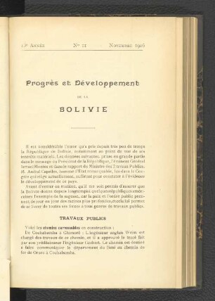 No 11, Novembre 1906