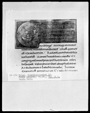 Codex Egberti — Buchseite mit Zierinitiale C, Folio 16verso