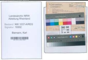 Entnazifizierung Karl Biemann , geb. 00.00.0000 ()