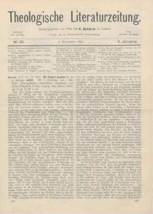 545-549 [Rezension] Smend, Rudolf, Der Prophet Ezechiel für die 2. Auflage erklärt