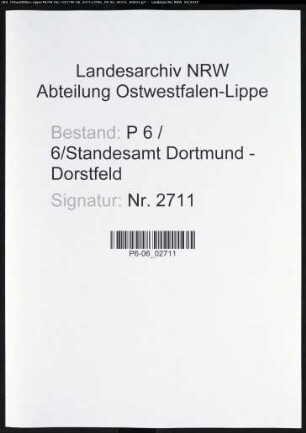 Sterberegister Standesamt Dortmund-Dorstfeld (III)