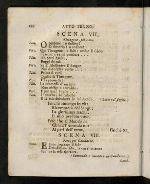 120-135, Scena VII. / Siebender Auftritt. - Scena ultima. / Lezter Auftritt.