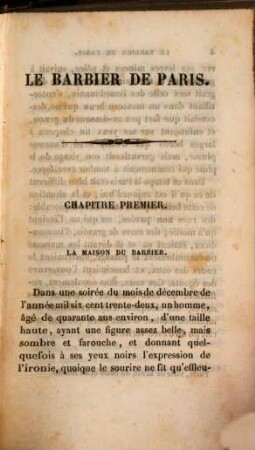 Oeuvres complètes de Ch. Paul de Kock, 35. Le Barbier de Paris ; t. 1