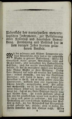 Uebersicht der vornehmsten meteorologischen Instrumente [...]