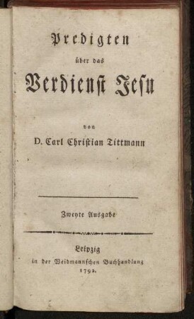 Predigten über das Verdienst Jesu