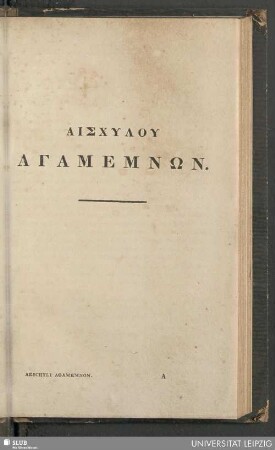 Aischylu, Agamemnon