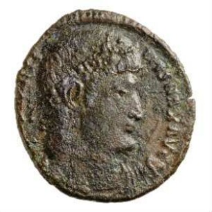 Münze, Follis, Aes 4, 335 - 337 n. Chr.