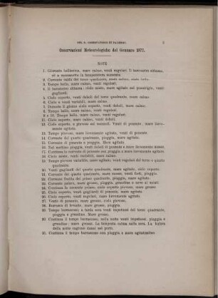 Osservazioni Meteorologiche del Gennaro 1877.