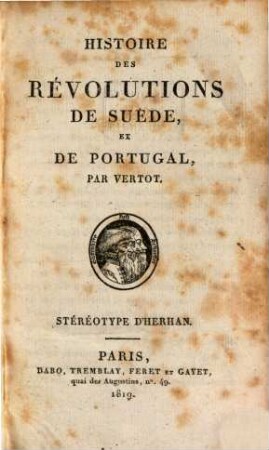 Histoire des révolutions de Suède et de Portugal