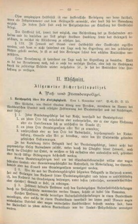 II. Abschnitt. Allgemeine Sicherheitspolizei