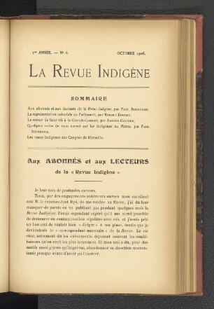 Nr. 6. Octobre, 1906.