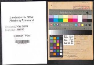 Entnazifizierung Paul Boersch , geb. 28.06.1899 (Landwirt)