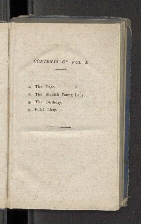 Contents of Vol. I.